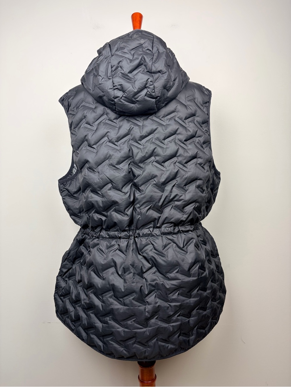 Columbia Omni-Heat Puffer Vest Hooded Black 3X Plus Down Cinch Waist - Picture 8 of 11